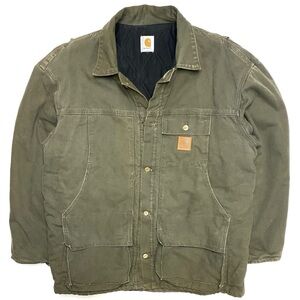 Vintage Carhartt Men’s Green Quilt Lined Duck Canvas Workwear Field Jacket XXL